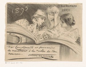 Neujahrswunsch von Octave Uzanne für das Jahr 1895 von Henri Patrice Dillon