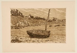 [Barke am Wasser, Loguivy?] von Henri Rivière