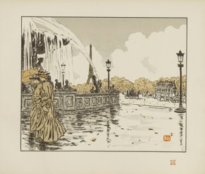 Von der Place de la Concorde [Die sechsunddreißig Ansichten des Eiffelturms] von Henri Rivière