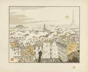 Von der Rue de Abbesses [Die sechsunddreißig Ansichten des Eiffelturms] von Henri Rivière