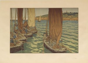 Abfahrt der Boote in Tréboul