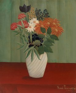 Blumenstrauß mit China-Astern und Tokyos von Henri Rousseau