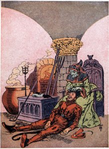 Der Begleiter des Teufels reißt ihm ein Haar aus von Henri Thiriet