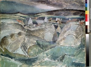 Dorf zwischen den Felsen von Henri Victor Gabriel Le Fauconnier