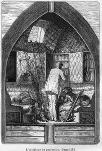 Illustration des Buches „Von der Erde zum Mond“ von Jules Verne, Hetzel-Ausgabe - Les voyages extraordinaires von Henri de Montaut