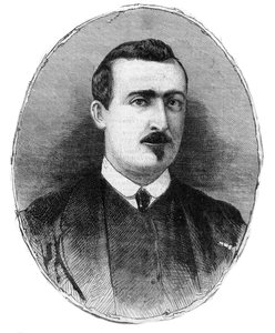 Porträt von Antoine Alphonse Chassepot (1833-1905) Waffenschmied und Erfinder des gleichnamigen Gewehrs - Zeichnung von Henry de Montaut