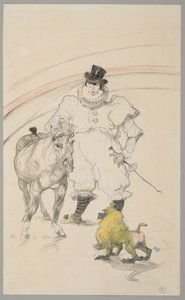 Im Zirkus: Dressiertes Pony und Pavian von Henri de Toulouse-Lautrec