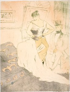 Frau im Korsett, Eroberung im Vorbeigehen von Henri de Toulouse-Lautrec