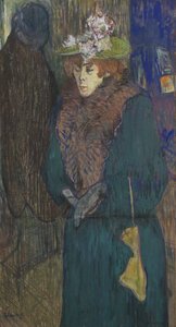 Jane Avril am Eingang zum Moulin Rouge, ca. 1892 von Henri de Toulouse Lautrec