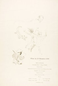 Das Krokodil, Menü von Henri de Toulouse-Lautrec