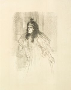 Miss May Befort mit offenem Haar von Henri de Toulouse-Lautrec