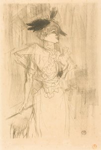 Mlle. Marcelle Lender, stehend von Henri de Toulouse-Lautrec