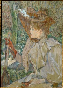 Frau mit Handschuhen von Henri de Toulouse-Lautrec