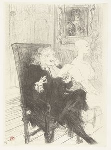 Schauspieler Jules Charles Truffier und Marguerite Moreno im Theaterstück Les femmes savantes (Truffier et Moreno dans Les femmes savantes)