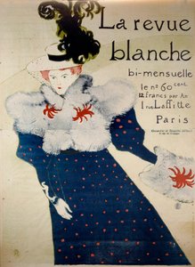 Titelblatt der zweimonatlichen Zeitschrift „La revue blanche“. Lithographie von Henri de Toulouse Lautrec (1864-1901) von Henri de Toulouse Lautrec