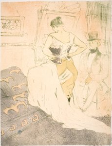 Frau im Korsett, Eroberung im Vorbeigehen von Henri de Toulouse Lautrec