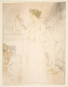 Frau mit Handspiegel, aus der Serie Elles von Henri de Toulouse Lautrec