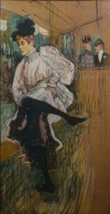 Jane Avril tanzend von Henri de Toulouse Lautrec
