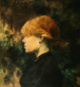 Junge Frau mit roten Haaren