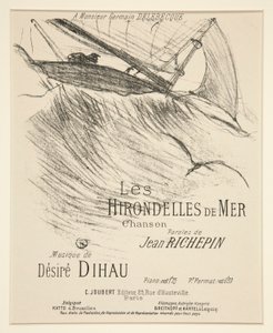 Die Seeschwalben - Titelblatt für gedruckte musikalische Komposition (Gedicht von Richepin, vertont von Dihau)