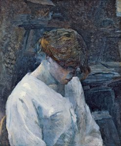 La Rousse in einer weißen Bluse von Henri de Toulouse Lautrec