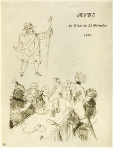 Le Suisse, Menü von Henri de Toulouse Lautrec