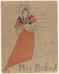 May Belfort mit einer Katze in ihren Armen von Henri de Toulouse Lautrec