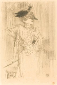 Mlle. Marcelle Lender, stehend von Henri de Toulouse Lautrec