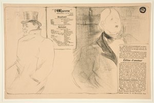 Oscar Wilde und Romain Coolus von Henri de Toulouse Lautrec