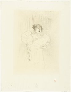 Porträt der Schauspielerin Luce Myrès mit Fächer von Henri de Toulouse Lautrec