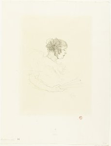 Porträt der Schauspielerin Luce Myrès mit Fächer von Henri de Toulouse Lautrec
