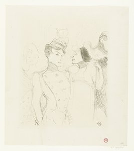 Porträt der Schauspielerinnen Marcelle Lender und Eve Lavallière in einer Revue im Théâtre des Variétés von Henri de Toulouse Lautrec