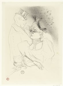 Porträt der Sängerin Marcelle Lender und Komiker Louis Bouchenez oder der Baron während des Auftritts von Henri de Toulouse Lautrec