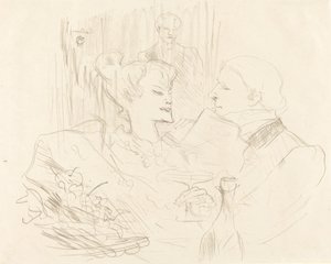 Abendessen in London Souper à Londres, 1896 von Henri de Toulouse Lautrec
