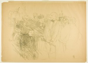 Der Arton-Prozess, Ribot gibt Beweise (zweite Platte) von Henri de Toulouse Lautrec