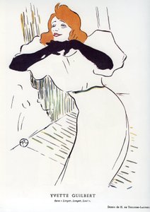 Die Sängerin Yvette Guilbert in 