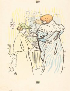 Zwei Frauen vor einem Spiegel von Henri de Toulouse Lautrec