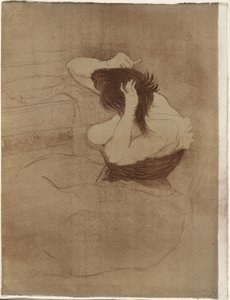Frau kämmt ihr Haar—La Coiffure, Platte sieben aus Elles von Henri de Toulouse Lautrec
