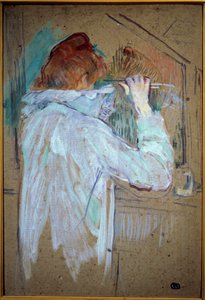 Frau beim Locken. Gemälde auf Karton von Henri de Toulouse Lautrec (1864-1901) 1891. Toulouse, Musée des Beaux Arts von Henri de Toulouse Lautrec