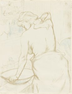 Frau beim Waschen—Die Toilette, Platte fünf aus Elles von Henri de Toulouse Lautrec