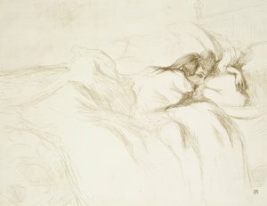 Frau im Bett—Erwachen, Platte drei aus Elles von Henri de Toulouse Lautrec