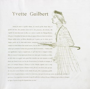 Yvette Guilbert-Französische Serie: Nr. 1, 1894