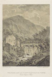 Berglandschaft mit Wassermühle bei Trier Vue prise dans le ci-dev. Électorate de Trèves von Henri van Assche