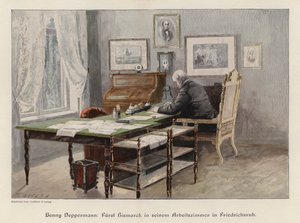 Otto von Bismarck in seinem Arbeitszimmer in Friedrichsruh, Deutschland von Henriette Deppermann