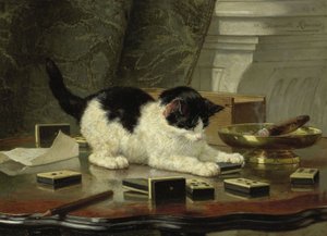 Die Katze beim Spielen, ca. 1860-1878