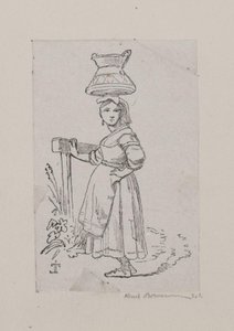 Italienerin mit Wasserkrug auf dem Kopf von Henrik Bornemann