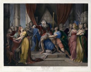 Szene aus Shakespeares König Lear (Akt I, Szene I)