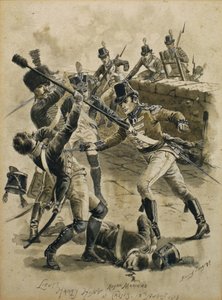 Leutnant Harry Hunt Royal Marines in Cassis am 18. August 1813 von Henry A. Payne