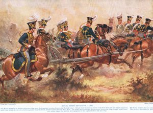 Die Königliche Pferdeartillerie, um 1910 von Henry A. Payne