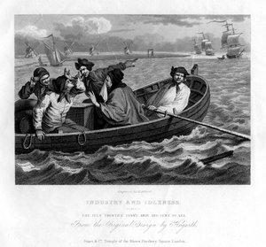 Der faule Lehrling zur See geschickt, Tafel V von Fleiß und Faulheit, 1833